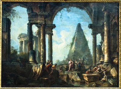 Alexander der Große vor dem Grab von Achilles von Giovanni Paolo Pannini or Panini