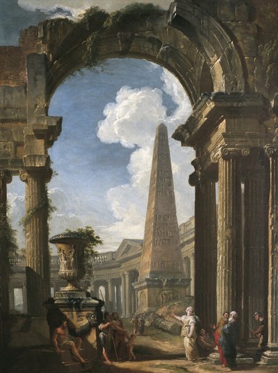 Ruinen eines Tempels mit einer Sibylle, c.1719 von Giovanni Paolo Pannini