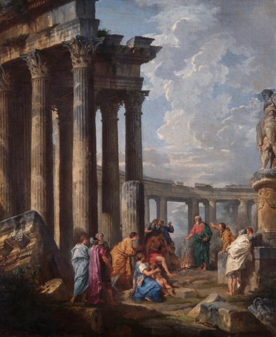 St. Paul auf Malta ergreift die Viper von Giovanni Paolo Pannini