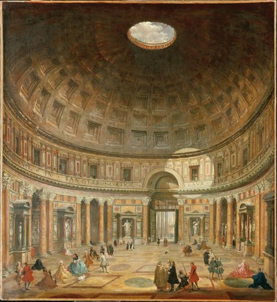 Das Innere des Pantheon, Rom von Giovanni Paolo Pannini