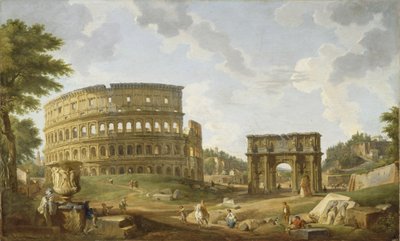 Ansicht des Kolosseums, 1747 von Giovanni Paolo Pannini