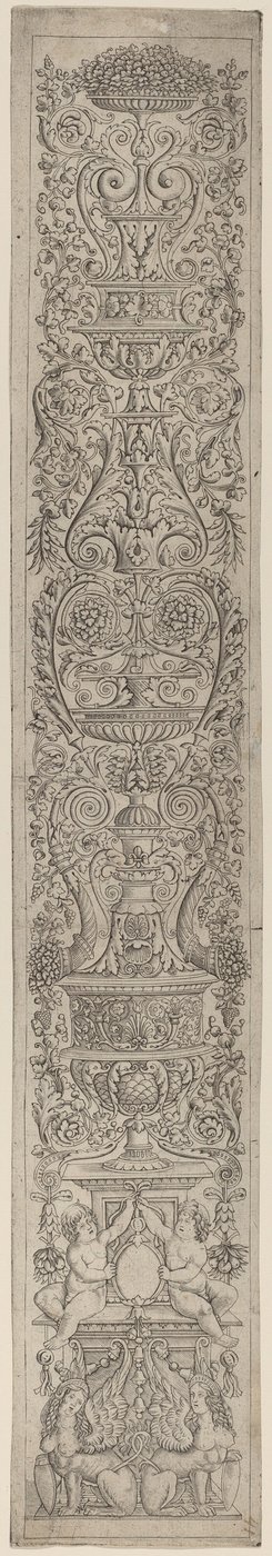 Ornamenttafel: Zwei Sphinxe, die Schilde stützen von Giovanni Pietro Birago and Zoan Andrea