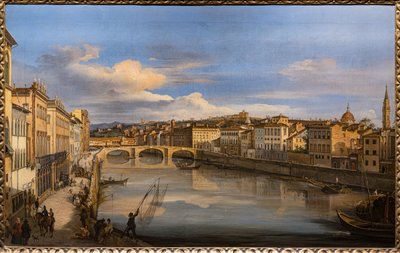 Blick auf den Arno von der Alla Carraia Brücke von Giovanni Signorini