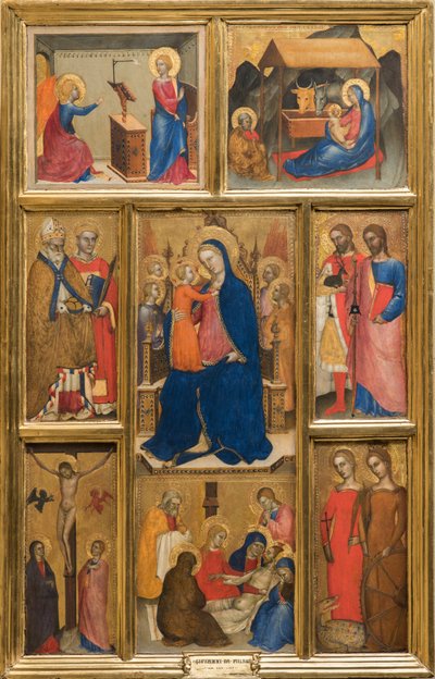 Polittico con Madonna con Bambino von Giovanni da Milano