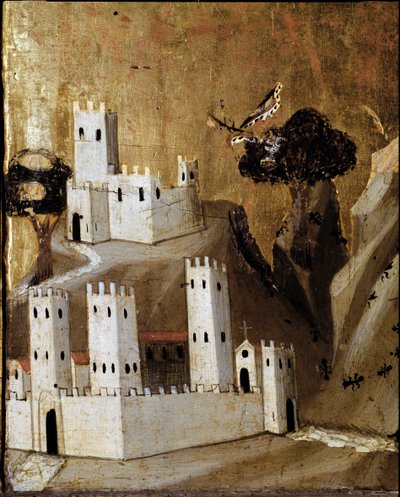 Rinuccini-Altarbild: Jungfrau und Kind mit Heiligen (Detail) von Giovanni da Milano