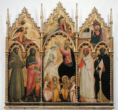 Krönung der Jungfrau mit Heiligen, ca. 1420 von Giovanni dal Ponte