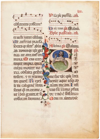 Der Psalmist im Meer, Initiale 