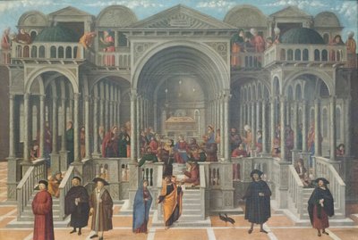 Der Streit im Tempel Jesu unter den Doktoren von Giovanni di Niccolo Mansueti