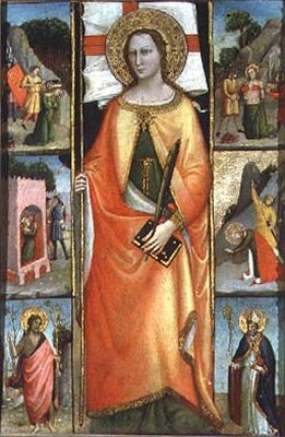 Hl. Reparata, mit Szenen des Martyriums und den hl. Johannes der Täufer und Nikolaus von Giovanni di Niccolo del Biondo