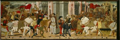 Cassone-Panel: Triumphaler Einzug von Romulus und Tatius in Rom von Giovanni di Ser Giovanni