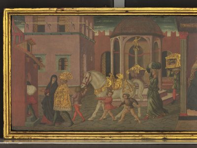 Die Geschichte von Trajan und der Witwe (Detail) von Giovanni di Ser Giovanni Scheggia