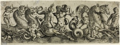 Fries mit Tritonen und Nymphen von Girolamo Mocetto