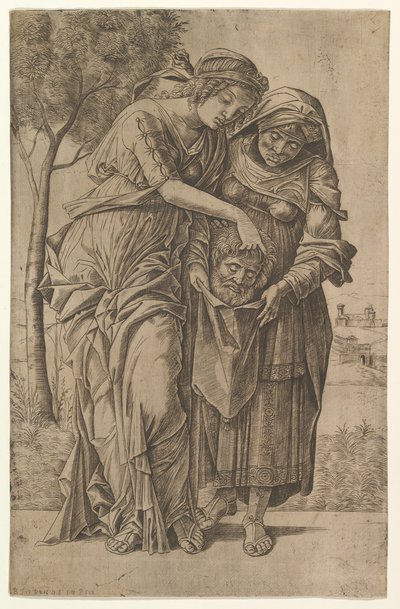 Judith und ihre Magd mit dem Kopf des Holofernes, 1500-1530 von Girolamo Mocetto