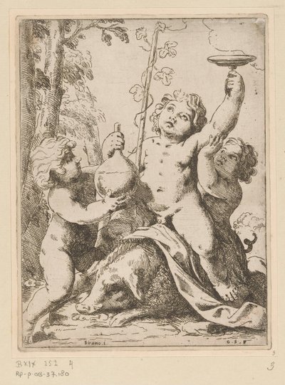 Bacchanal mit drei Jünglingen von Girolamo Scarselli