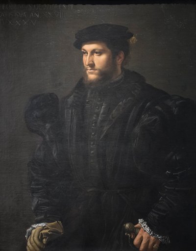 Porträt eines Herrn in Schwarz von Girolamo da Carpi