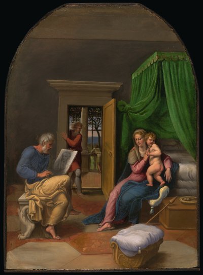 Der heilige Lukas zeichnet die Jungfrau und das Christkind von Girolamo da Carpi
