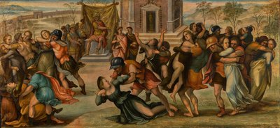 Die Entführung der Sabinerinnen, um 1520 von Girolamo del Pacchia