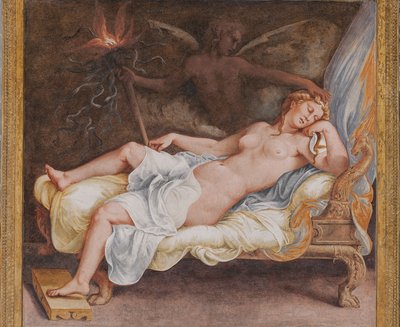 Hekubas Traum, das Trojanische Pferd, Kammer von Troja (Sala di Troia) von Giulio (and workshop) Romano