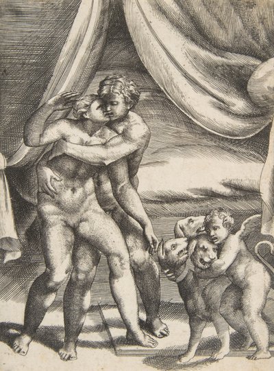 Pluto und Proserpina, aus Die Lieben der Götter von Giulio Bonasone