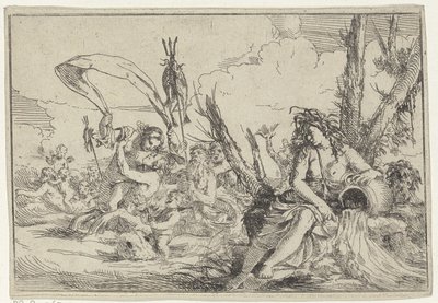 Wasser (Naiade mit Wasserkrug und Tritonen) (Die vier Elemente) von Giulio Carpioni (I)