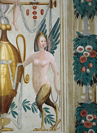 Groteske Dekoration mit Harpyienfiguren von Giulio Carpioni