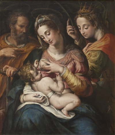 Die Heilige Familie mit St. Katharina, ca. 1600 von Giulio Cesare Procaccini