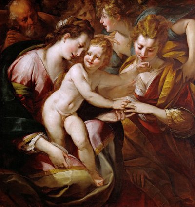 Die mystische Hochzeit der Heiligen Katharina, ca. 1616-1618 von Giulio Cesare Procaccini