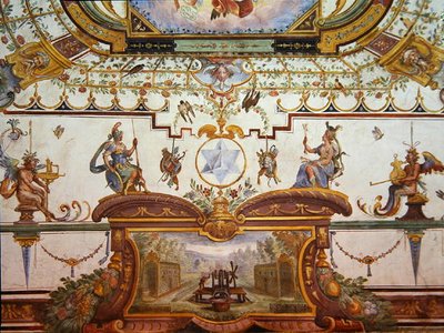 Deckenpaneel aus dem Stanzino delle Matematiche von Giulio Parigi