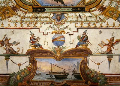 Deckenpaneel aus dem Stanzino delle Matematiche von Giulio Parigi
