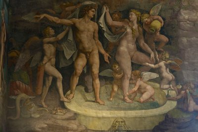 Fresko (Detail) aus der Kammer von Amor und Psyche, 1526-1534 von Giulio Romano