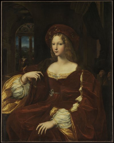 Porträt von Doña Isabel de Requesens y Enríquez de Cardona-Anglesola, ca. 1518 von Giulio Romano