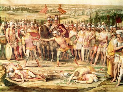 Kampf zwischen den Horatiern und den Curiatiern von Giuseppe Cesari