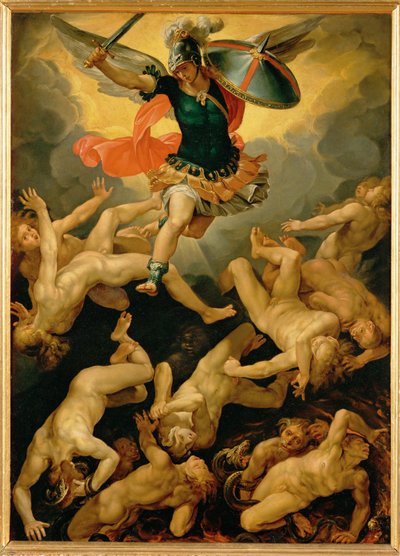 Der Fall der rebellischen Engel von Giuseppe (1568-1640) Cesari