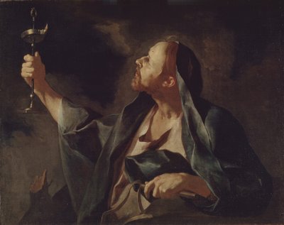 Ein Mann mit einer Lampe und einer Peitsche, Der Prophet Sophonias von Giuseppe Antonio Petrini