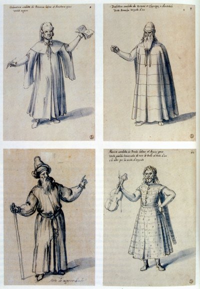 Kostümentwurf für klassische Figuren, 16. Jahrhundert von Giuseppe Arcimboldi