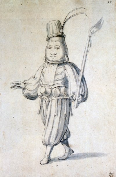 Entwurf für ein Kostüm für einen Koch von Giuseppe Arcimboldi
