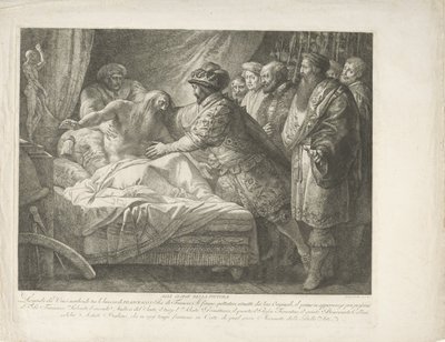 König Franz I. bei dem sterbenden Leonardo da Vinci von Giuseppe Cades