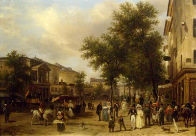 Ansicht des Boulevard Montmartre, in Paris von Giuseppe Canella