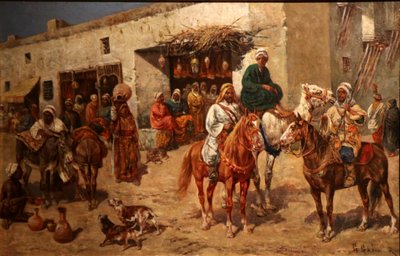 Reiter vor dem Laden eines Trödlers von Giuseppe Gabani