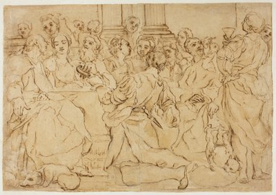 Studie für die Hochzeit zu Kana von Giuseppe Maria Crespi