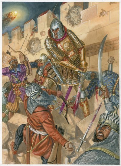 Tod von Konstantin XI. Palaiologos und der Fall von Konstantinopel von Giuseppe Rava