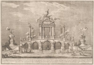 Ein Triumphbogen geschmückt mit Relikten der Stadt Ercolano von Giuseppe Vasi