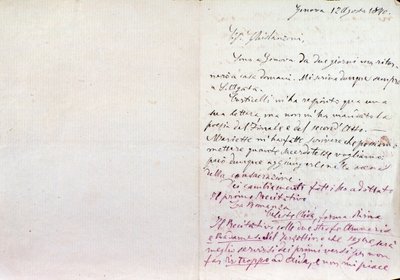 Handgeschriebener Brief von Giuseppe Verdi an den Autor des Aida-Librettos Antonio Ghislanzoni von Giuseppe Verdi