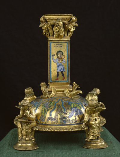 Sockel des Kreuzes von St. Bertin, aus der Abtei Saint-Bertin, ca. 1180 von Godefroid de Huy