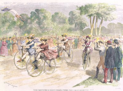 Originalkostüme für das Velocipede-Rennen in Bordeaux von Godefroy Durand