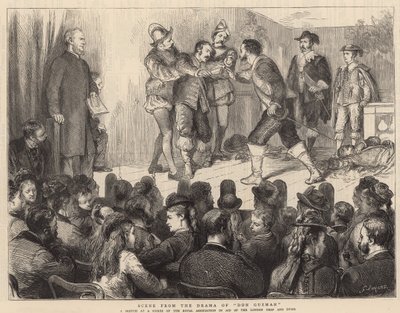 Szene aus dem Drama von Don Guzman von Godefroy Durand