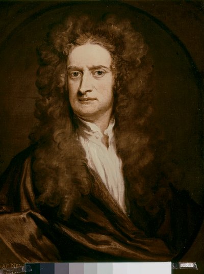 NEWTON Sir Isaac, englischer Physiker und Mathematiker: Porträt von Godfrey Kneller