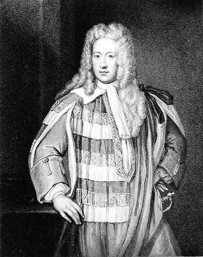 Porträt von Henry St. John, 1. Viscount Bolingbroke, graviert von W.T. Fry von Godfrey after Kneller