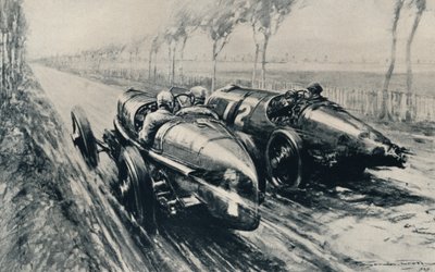 Rennen um den Grand Prix, Straßburg 1922 von Gordon Crosby