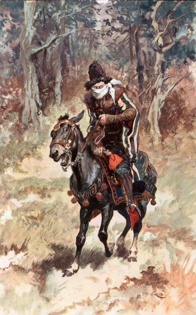 Ghysbrecht Van Swieten auf seinem Maultier sitzend von Gordon Frederick Browne